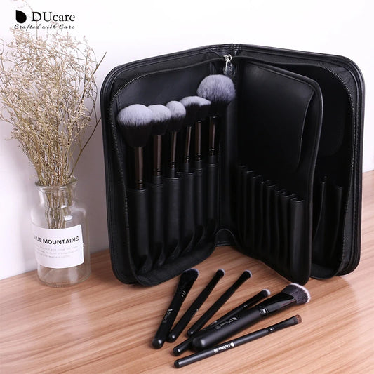 DUcare Women Makeup Bags Travel Cosmetic Bag Makeup Brushes Case 29 Hole Bag