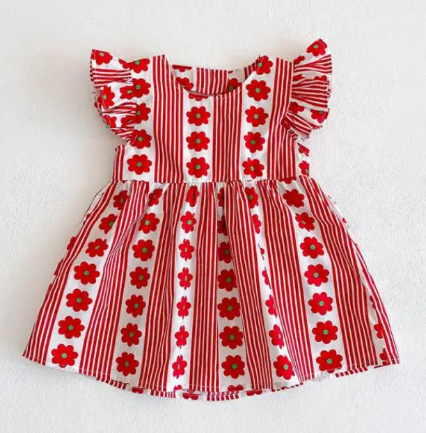 New Brand Baby Girls Dresses Korean Japan Style Summer Kids Girls Dress Ruffles