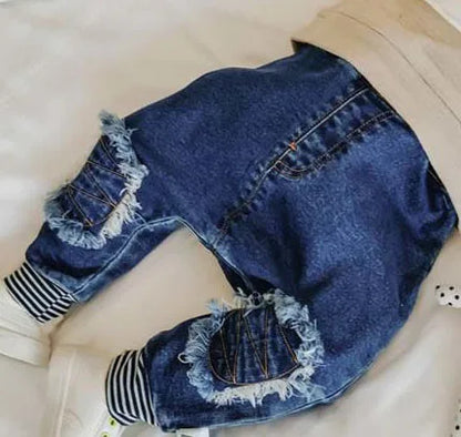 Fashion Baby Jeans  Autumn Spring Kids Trousers Clothes for Boys Girls Pants