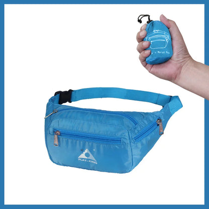 PLAYKING-Waterproof Foldable Waist Bag for Men and Women, Sport Running Bag