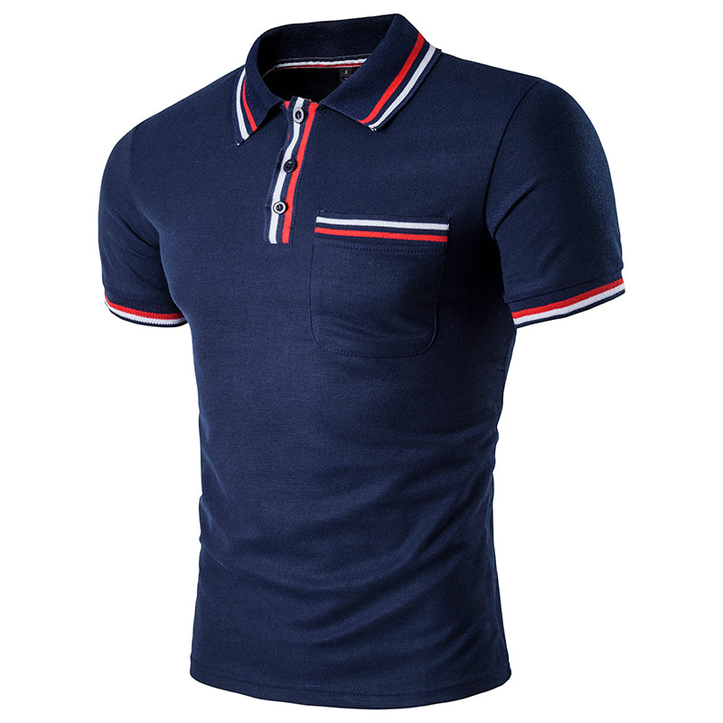 Men's T-Shirts Pocket Polo Cotton Custom Logo, Polo Men's T-Shirts