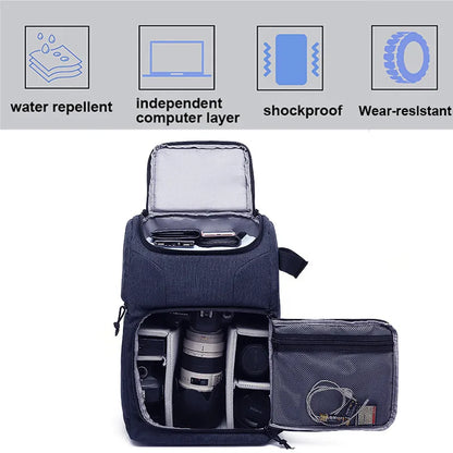 Waterproof Camera Bag Photo Cameras Backpack for Canon Nikon Sony Xiaomi