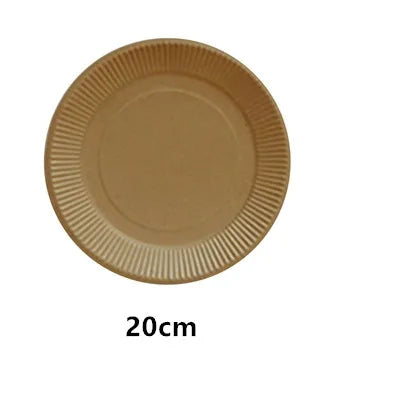 50pcs/Pack Disposable Thickened Paper Plate Paper Dish Cake Tray