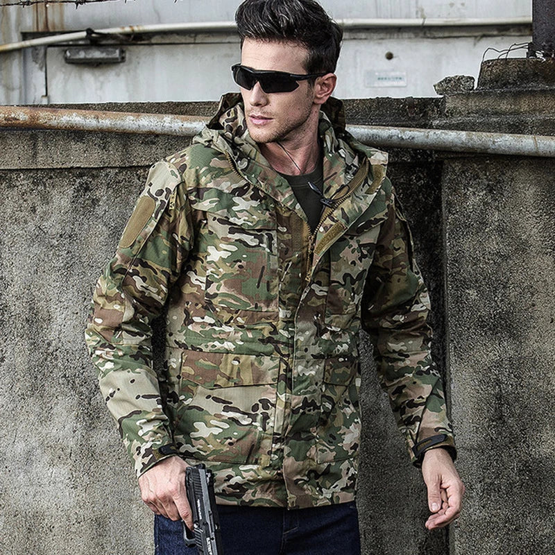 M65 Military Tactical Jackets Men Waterproof Windbreaker Jacket Male Hooded