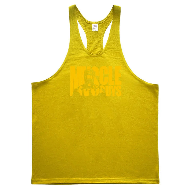 MACHINEFITNESS Summer Bodybuilding Muscle Vest Fitness Brand Tank Tops Men