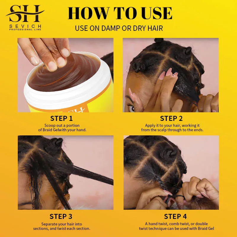 Traction Alopecia Styling Braiding Gel 100g Edges Control Hair Shaping Cream