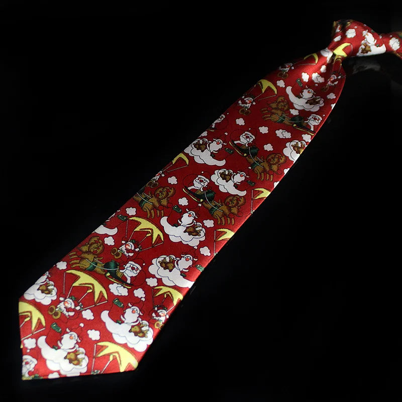 Novelty Design Christmas Ties Red Good Quality Printed Necktie Halloween