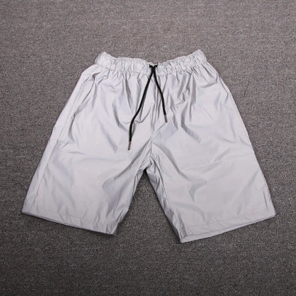 Boy Summer Casual Reflective Hip Hop Shorts Nightclub Short Pants Sportwear