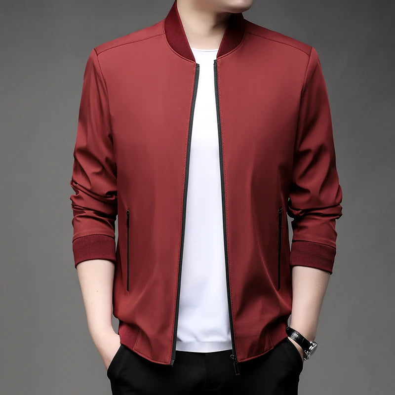 Fashion Handsome Spring Baseball Collar Business Casual Jacket