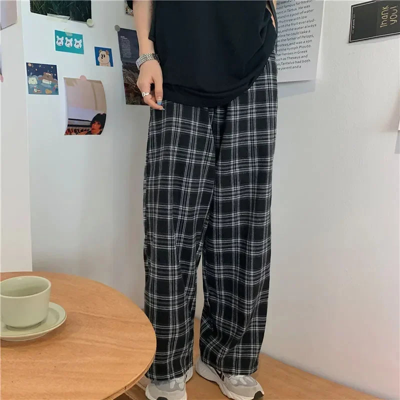 Summer/Winter Plaid Pants Men S-3xl Casual Straight Trousers for Male