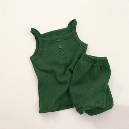 2pcs Baby Boys Girls Outfits Sets Summer Fashion Short Sleeve Kids