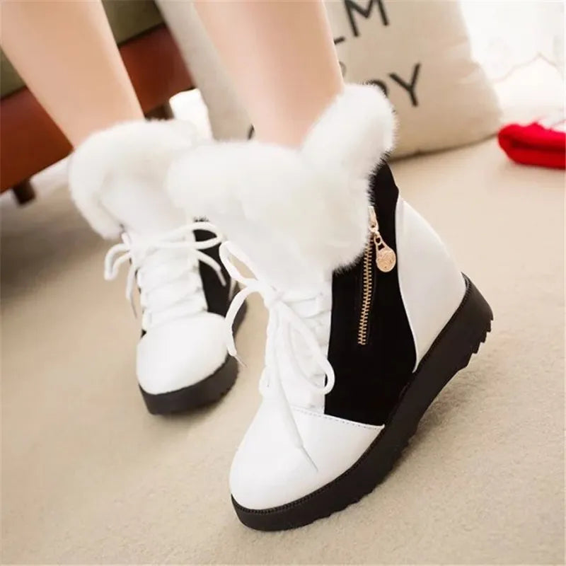 Women Boots Platform Winter Shoes Women Snow Boots With Thick Fur