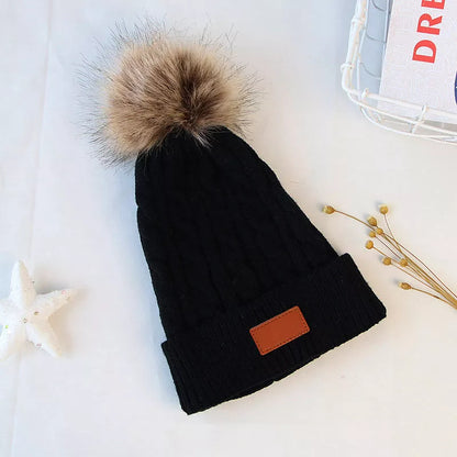 Baby Boy Hat Cute Pompom Baby Cap Beanie Autumn Winter Warm Knitted Children