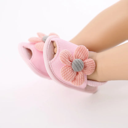 2023 Toddler Newborn Baby Big Flower Girl Sandals for Newborn Girl Slippers