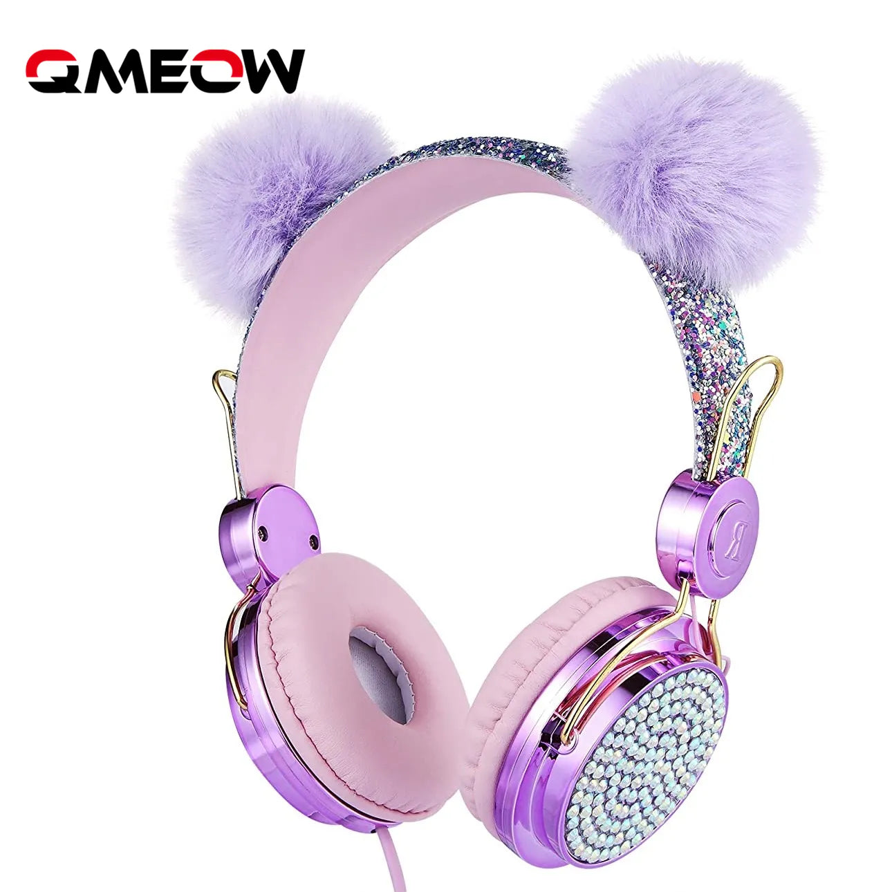 Cute Kids Wired Headphone With Microphone 3.5mm Music Stereo