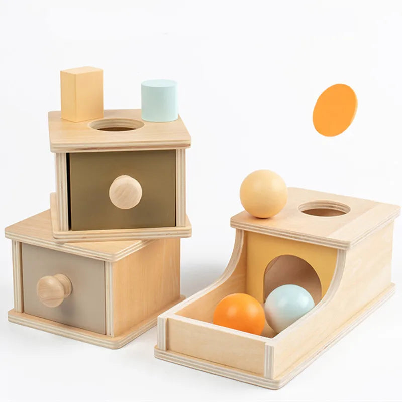 Kid Educational Toy Children Montessori Object Permanence Box