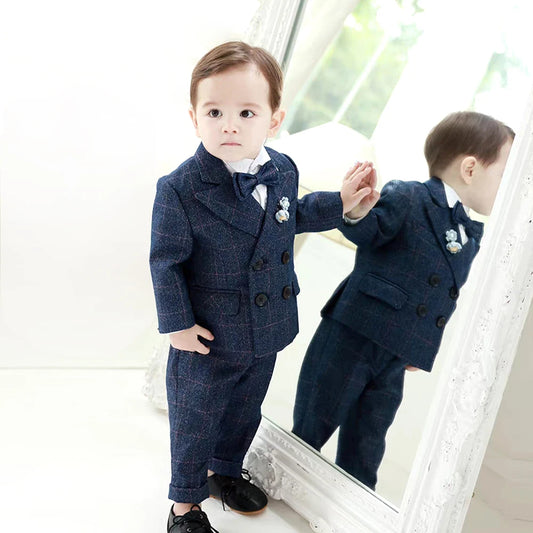 2024 New Coat Boys Suits for Weddings Kids Prom Party Clothes for Little Boy