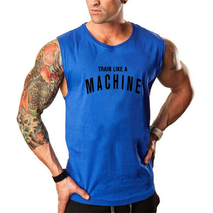 Fitness Tank Top Men Bodybuilding Clothing Gym Stringer Vests Mens Sleeveless