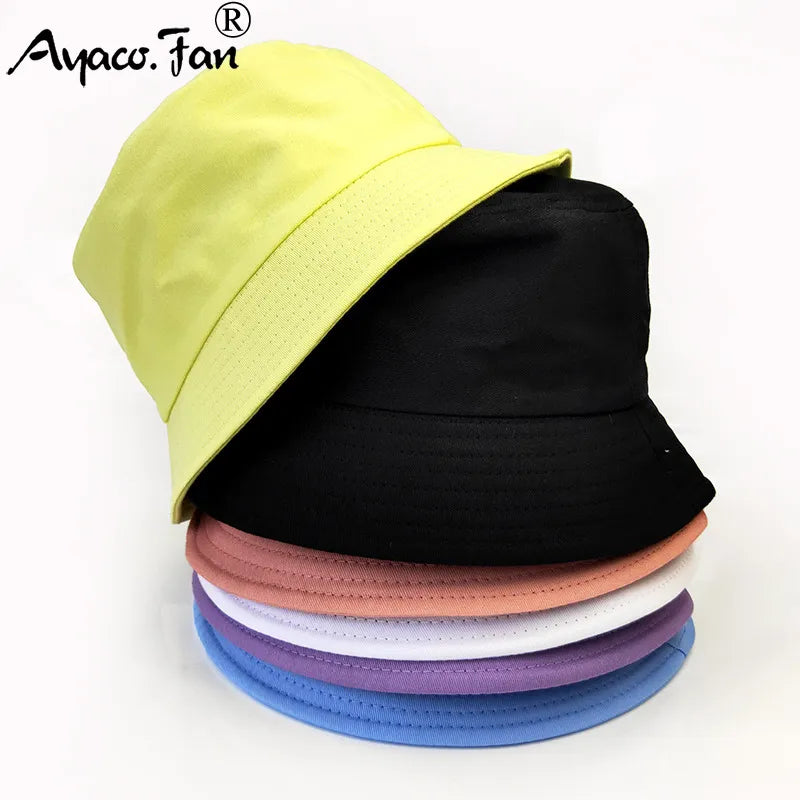 Children Cotton Bucket Hats Summer Sunscreen Panama Hat Boy