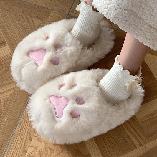 2021 Winter Women Slipper Cat Claw Cotton Home Slippers Warm and Non Slip Indoor