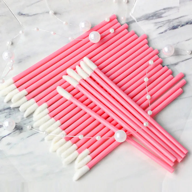 50 Pcs Disposable Lip Brush Eyelash Makeups Brushes Lash Extension Mascara