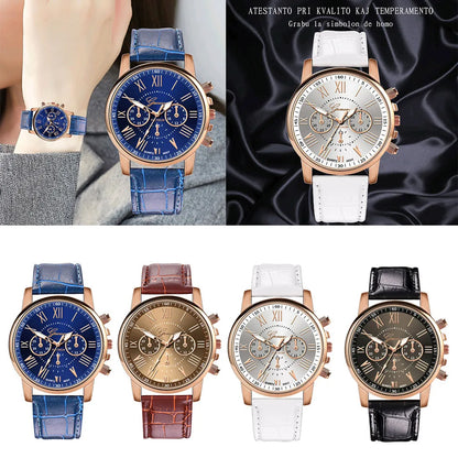 2022 Watch Women's Luxury Leather Band Analog Quartz Wrist Watch