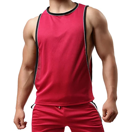 Aimpact Men's Vigor Tank Tops Fitness Bodybuiding Clothing Low Cut Side Arm