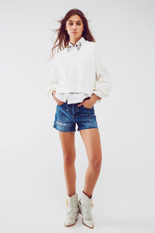 Basic Sweatshirt in White