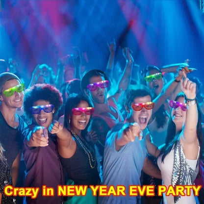 12pcs Adult Kids Women LED Glasses Light Sunglasses Glow New Year