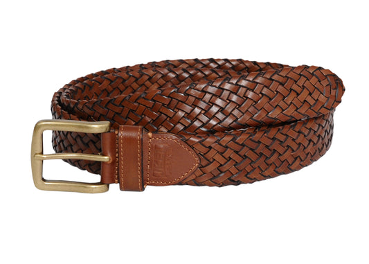 Galata Tan Plaited Leather Men Belt