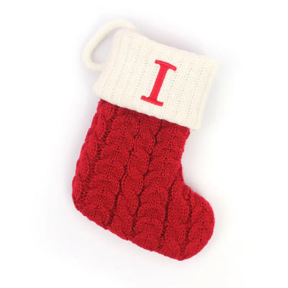 Letters Christmas Stocking New Knitting Christmas Tree Pendant Decorations