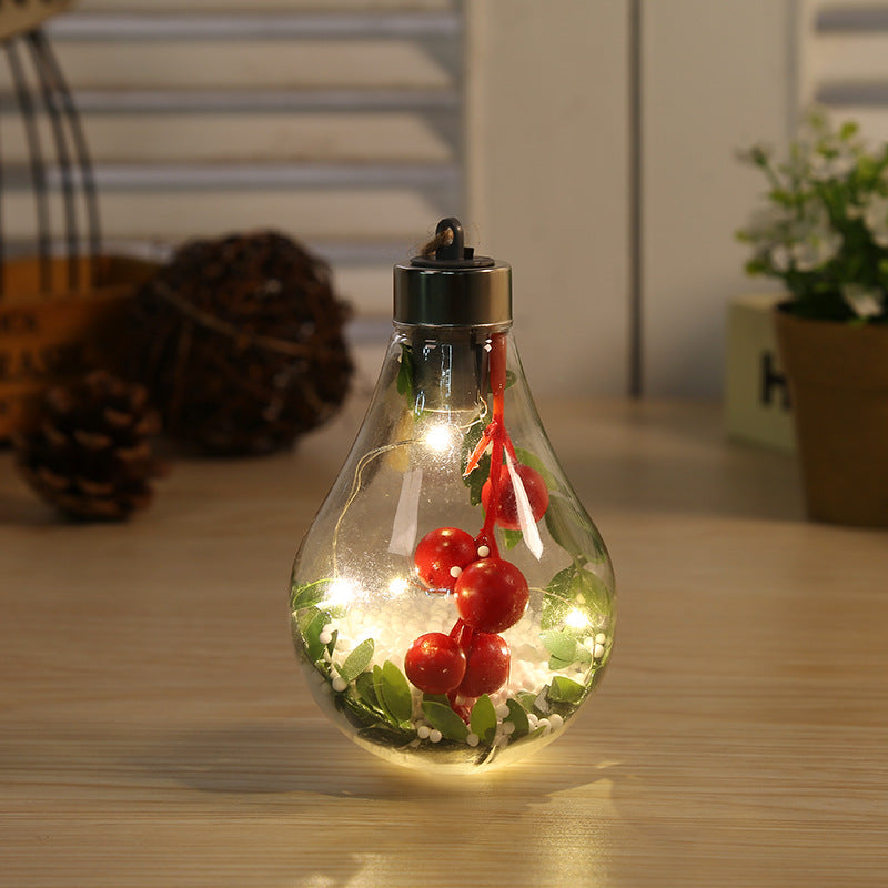 PET Lighted Clear Plastic Christmas Ball Led for Christmas Tree Decor