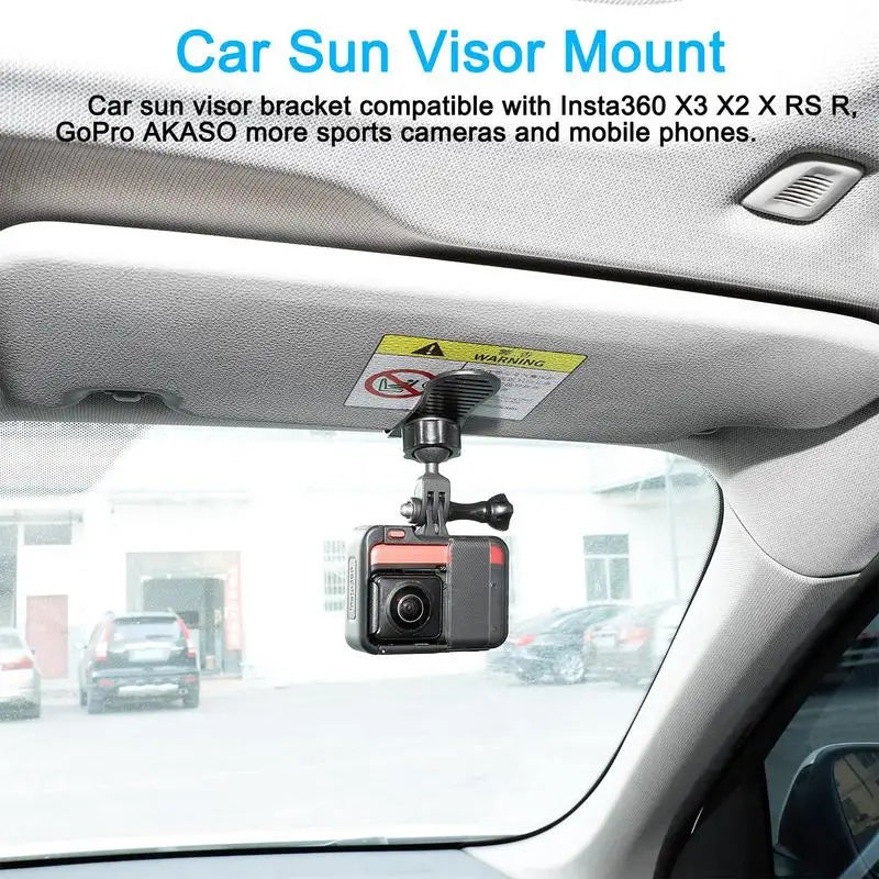 Sports Camera Sunshade Bracket 360 Adjustable Camera Car Mount Bracket Car Mount