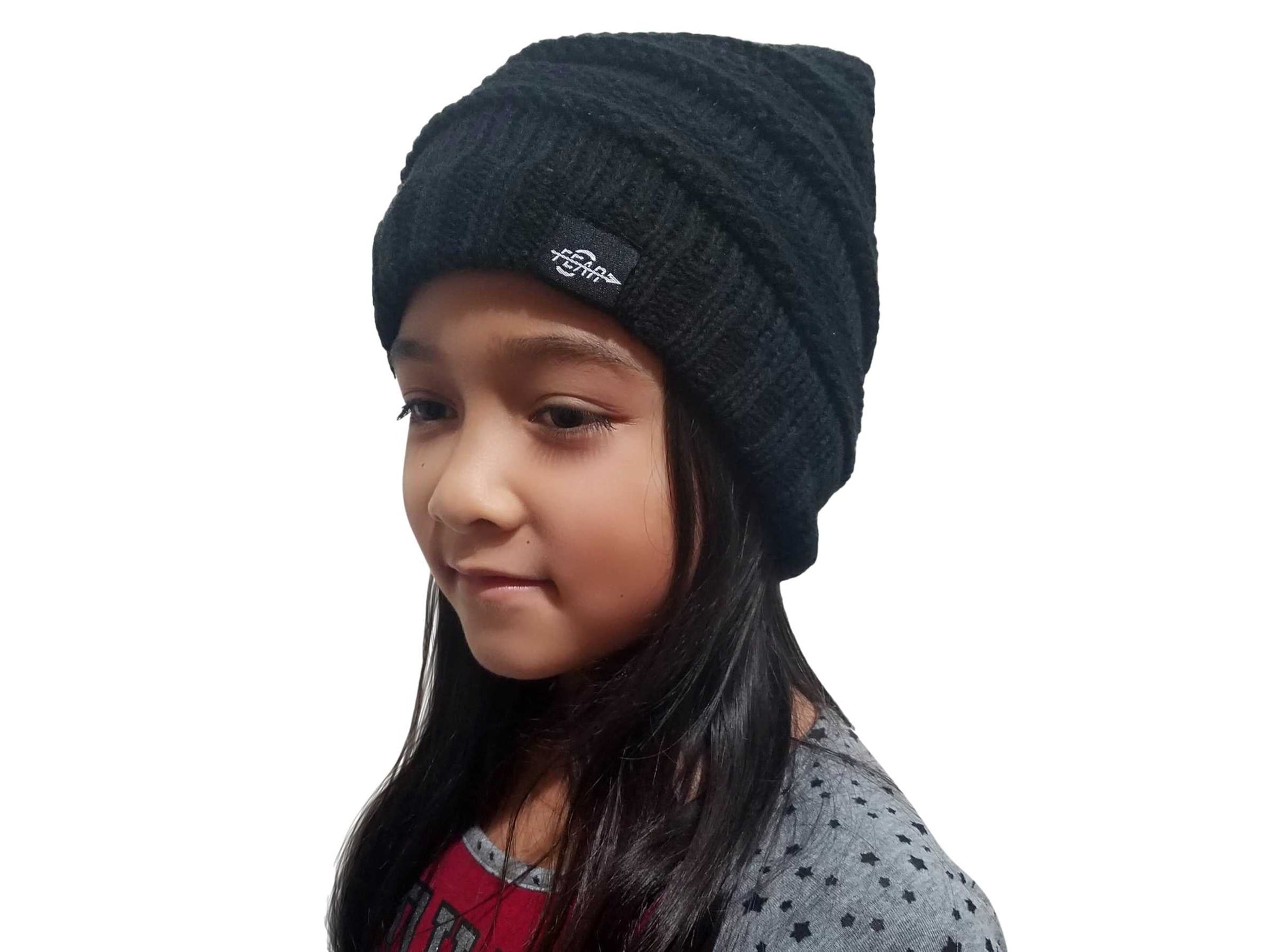 Warmest Plush Insulated Black Beanie Hat Winter Beanies Knitted