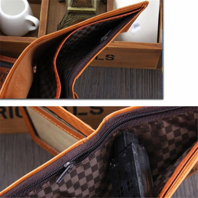 Dihope Men's Wallets With 100 US Dollar Pattern Wallet Male Leather Wallet