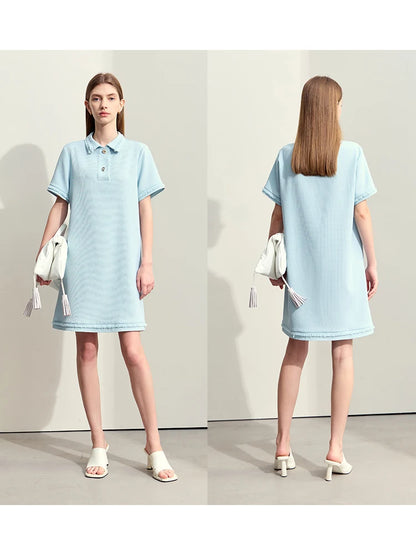 Amii Minimalism 2024 Summer New Dress for Women Elegant