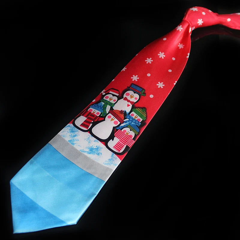 Novelty Design Christmas Ties Red Good Quality Printed Necktie Halloween