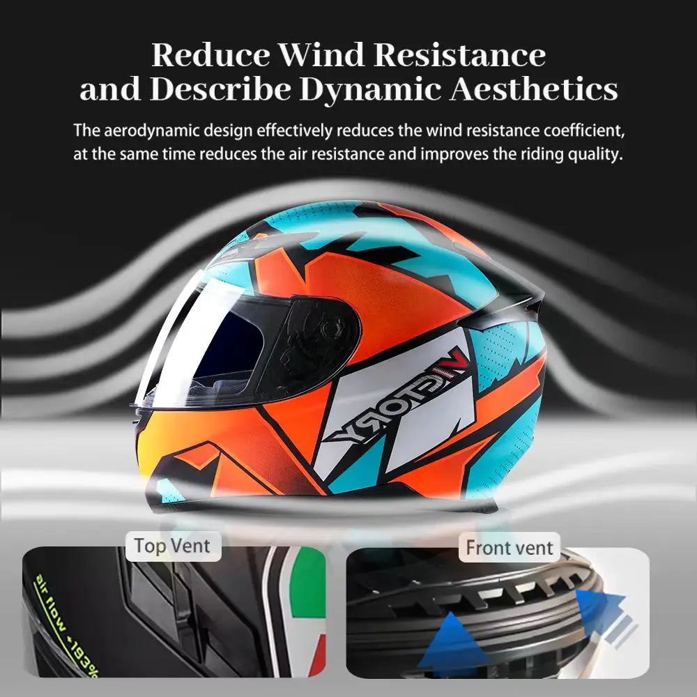 Full Face Abs Motorcycle Helmets Unisex 3C Dot Certified Motorbike Helmet