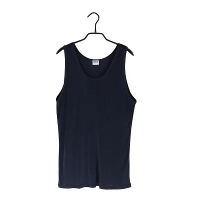 Men Tank Tops 100%Real Silk Solid Tanks for Men O Neck Vest