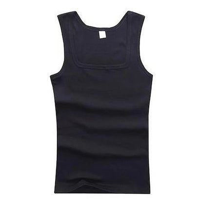 Men Muscle Vests Cotton Underwear Sleeveless Tank Top Solid Muscle Vest