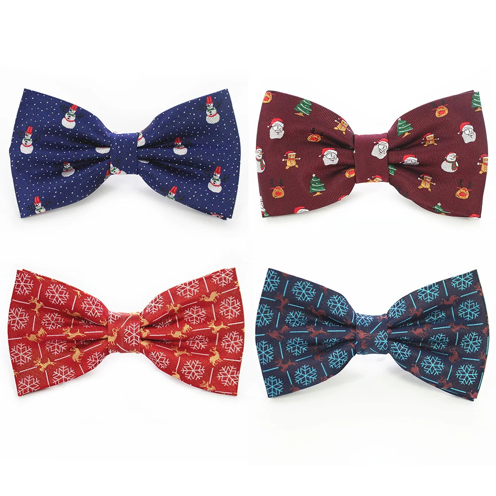 JEMYGINS Christmas Bow Ties for Mens Shirt  Snowflake Christmas Tree Pattern