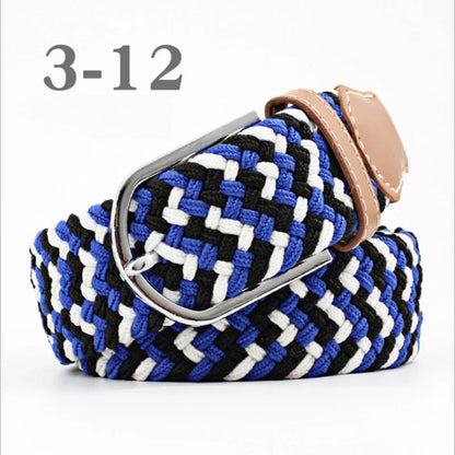 ZLD 60 Colors Female Casual Knitted Pin Buckle Men Belt