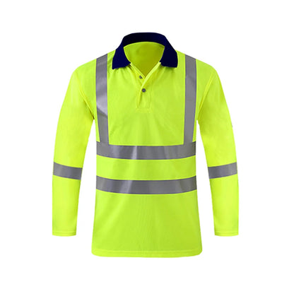 Shirts for Men High Visibility Reflective T-Shirt Long Sleeves Safety Shirt Hi