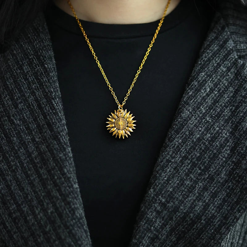 You Are My Sunshine Necklaces for Women Gold Color Necklace Pendant Jewelry