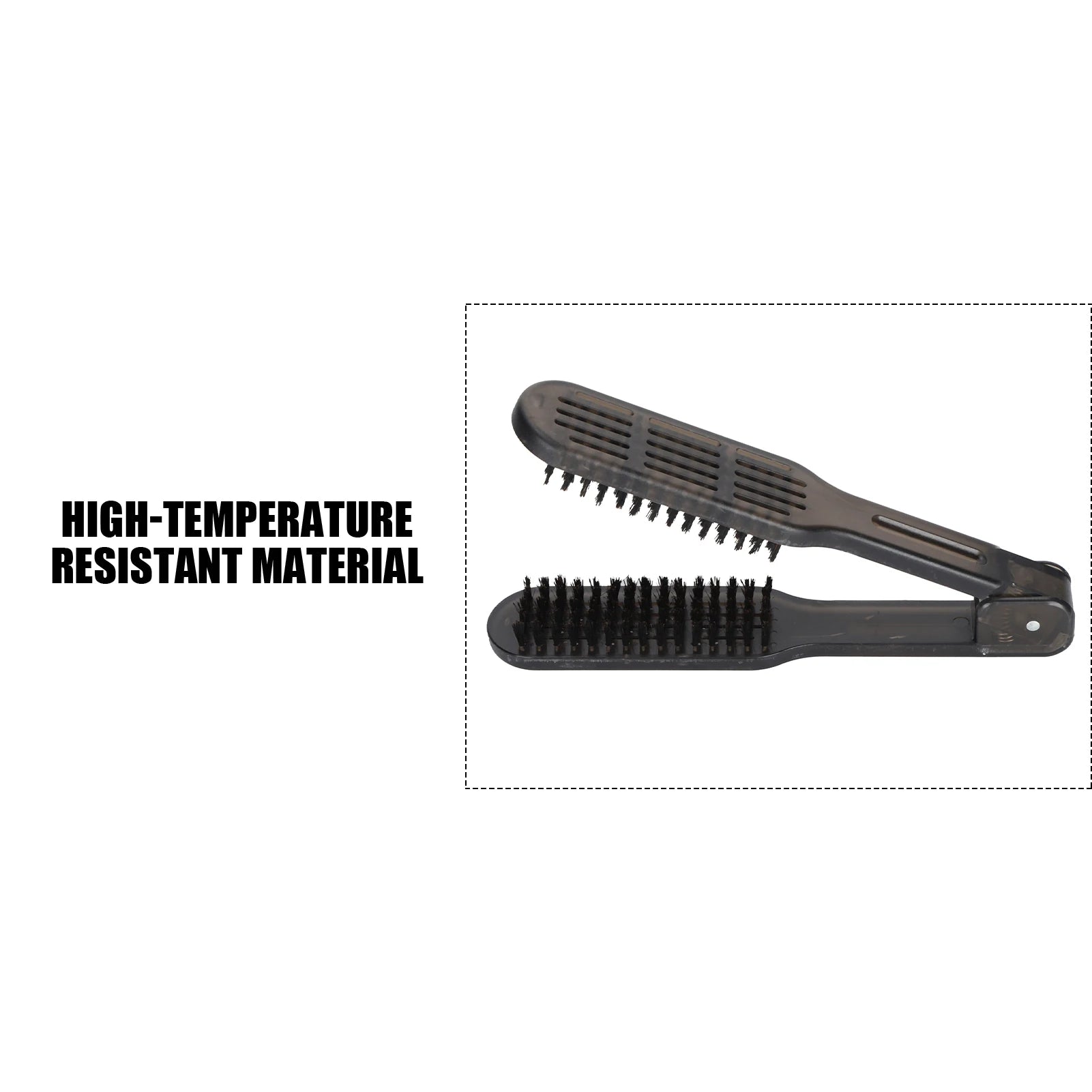 Pro Hairdressing Straightener Hairbrush Nylon Hair Straightening Double