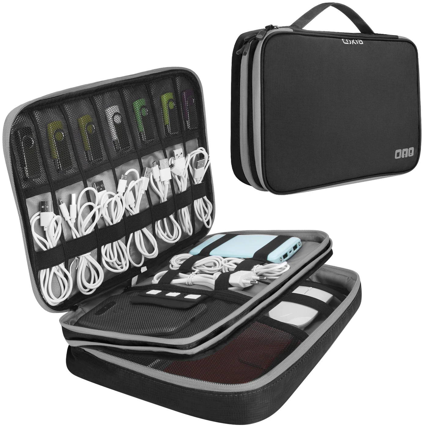 Travel Electronic Accessories Organizer, Storage Handbag Cable Organizer Bag