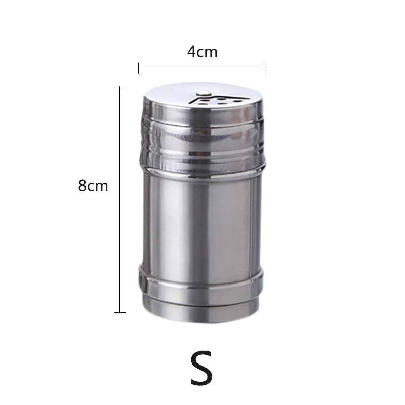 Salt Sugar Bottle Rotating Cover Multi-Purpose Stainless Steel 1Pcs Gadgets