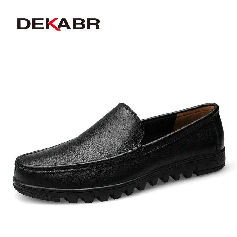 DEKABR Big Size 37-48 Men Shoes Genuine Leather Black Brown
