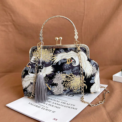 Fashion Vintage Fringe Bag Small Shell Bags Chain Women Shoulder Crossbody Bag