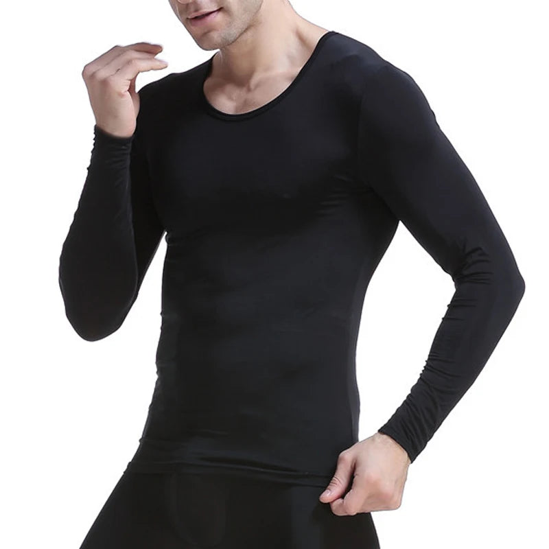 CLEVER-MENMODE Men Thermal Underwear Winter Long Sleeve Undershirt T Shirt